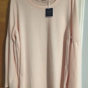 Kaari Blue-Pink Bell Sleeve Sweater Size 2X NWT